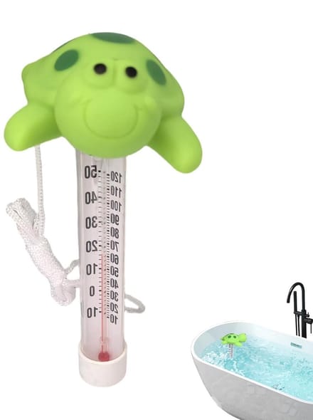Zwembad Thermometer - Water Drijver - Water Temperatuur Meten - Makkelijk Afleesbaar - 9 Centimeter - Schildpad
