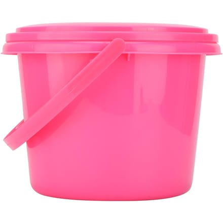 Seau à pinceaux multifonction en plastique à 2 compartiments avec palettes pour mélange de couleurs(YJ004