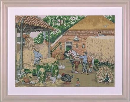 borduurpakket 12106 cornelis jetses, hooi komt binnen