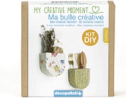 Decopatch My Creative Moment DIY pakket 2 hangbakjes en opbergdoosje.