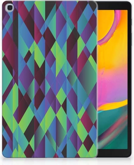 Back Cover voor Samsung Galaxy Tab A 10.1 (2019) Back Cover Abstract Green Blue