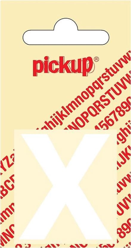 Pickup plakletter Helvetica 40 mm - wit X