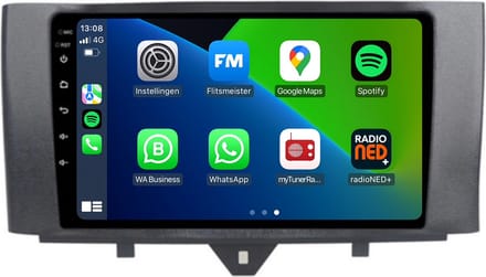 Carplay autoradio voor Smart Fortwo | 2011 t/m 2015 | Android 13 | Draadloos Apple Carplay & Android Auto | 2GB + 32GB | 8-Core processor | Davilon | 2025 model | 2011 2012 2013 2014 2015 | Bluetooth & Wifi