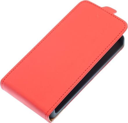 Rood Effen Flip case hoesje voor Samsung Galaxy S5