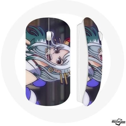 Souris Sans Fil - MANIACASE - Yamato One Piece - Compatible Mac et PC - Clé USB WiFi - Blanc