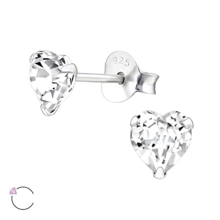 Montebello Oorbellen Libi - 925 Zilver - Hart - Ø5mm