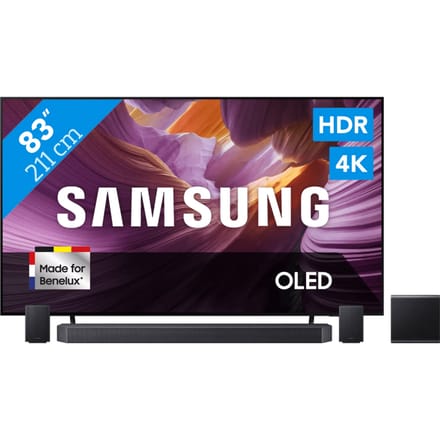 Samsung 83" OLED 4K S85F (2025) + Samsung HW-Q990F Zwart