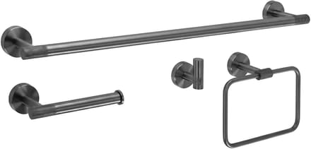 Rea - Grid - Set Badkamerhangers - Titanium - 10X10X10Cm