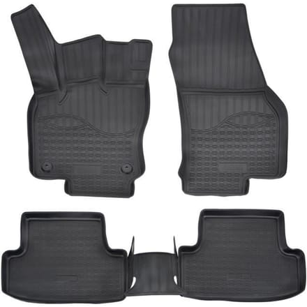 Doublures NORM | Tapis De Sol En Caoutchouc TPE Toutes Saisons Pour Seat Ateca depuis 2016 noir