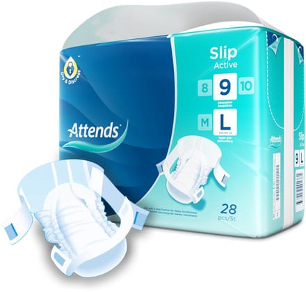 4x Attends Slip Active 9 Maat L (28 stuks)