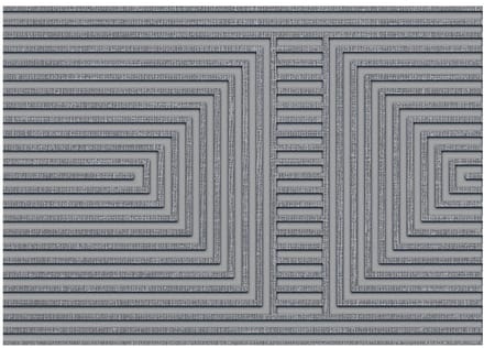 MD Entree - Deurmat - Schoonloopmat - Impression Zen - Squares Grey - 50 x 75 cm