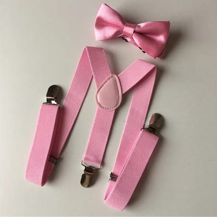 Go Go Gadget - Kinder Bretels met Vlinderstrik - Set voor kinderen - Roze