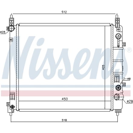 Radiator, motorkoeling NISSENS 68796
