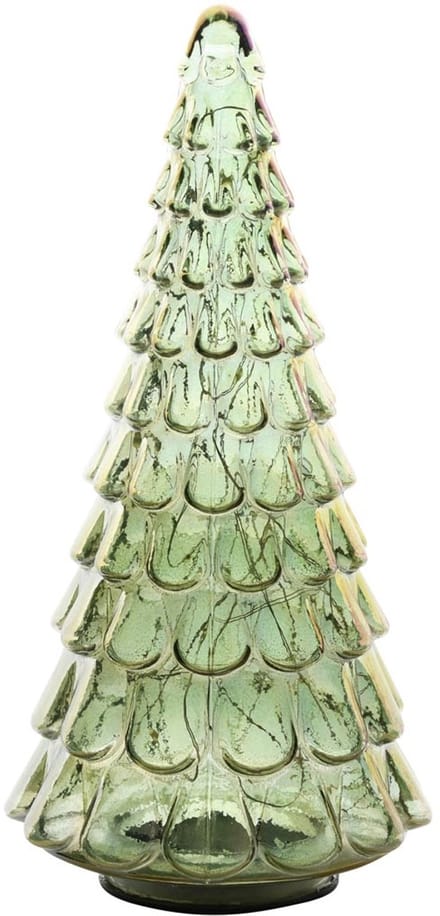 Dekoratief | Deco boompje, groen, glas, LED, 15x15x33cm | A255538