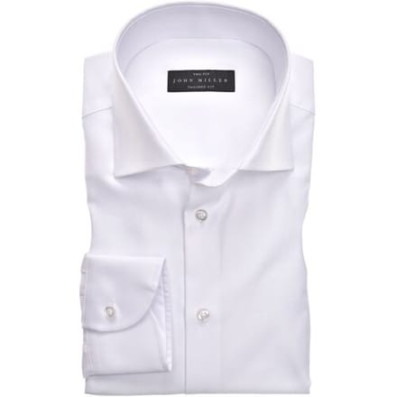 John Miller Overhemd Tailored Uni Wide Spread Wit / male