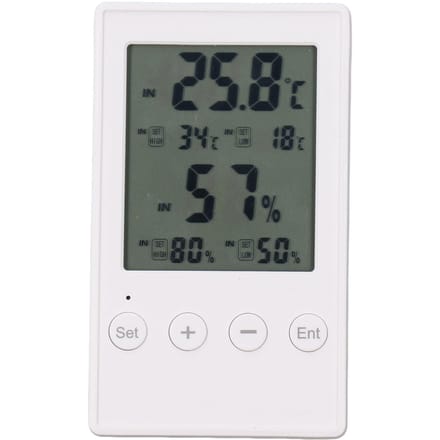 Luchtvochtigheids- en Temperatuurmonitor Multifunctionele Digitale Hygrometer Thermometer met Sonde voor Thuis gray