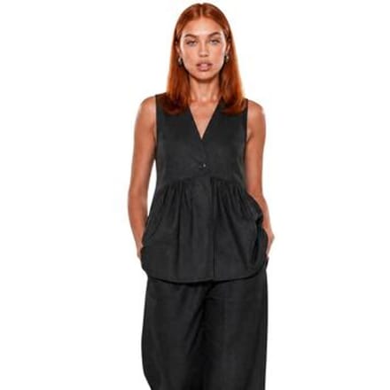Blouse I Am Gilet Lino Bottoni 17589