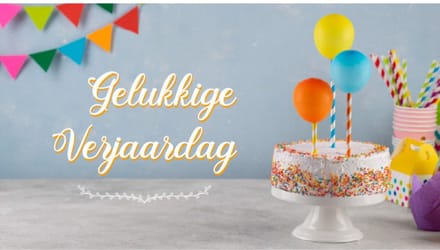 Gelukkige Verjaardag Spandoek 75x150cm