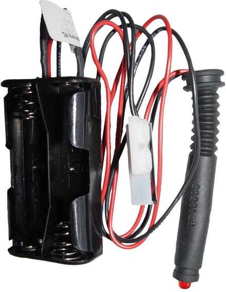 Batterijhouder m. kabel en LED