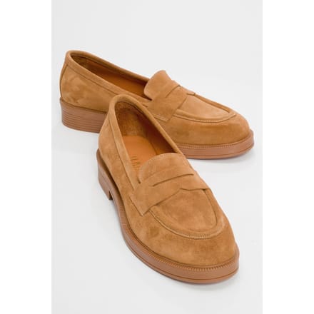 Bree Platform Penny Leren Loafer