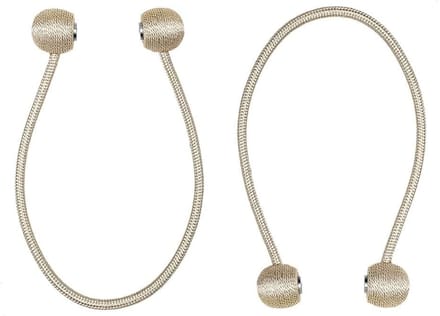 Larson - Gordijn embrasse - Beige - 2 stuks - 40 cm - Display box met 10 sets
