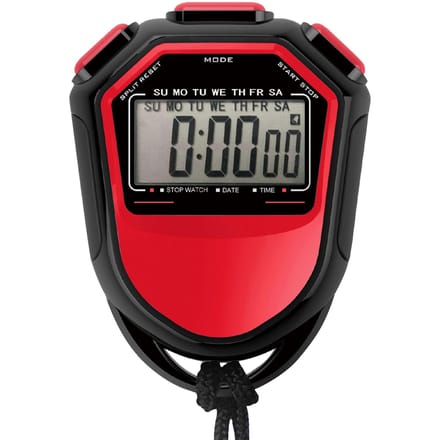 Waterdichte stopwatch Digitale handheld LCD Timer Chronograaf Sportteller met riem om te zwemmen