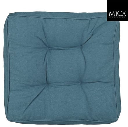 Mica Decorations Paddy Matraskussen - 47 x 47 x 10cm - Blauw