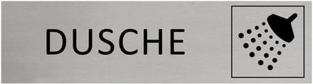 CombiCraft Aluminium Deurbordje "Dusche " 165x45mm met tape