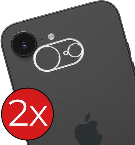Camera Lens Protector - 2 Stuks - Geschikt voor Apple iPhone 16e / 17e - Camera Screenprotector - Beschermglas - Gehard Glas - Tempered Glass - Screen Protector