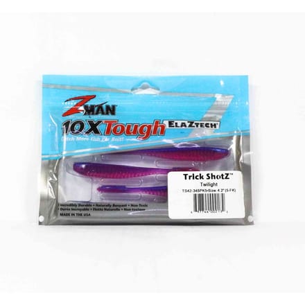 Leurre souple Zman Trick Shotz 4,2 pouces 6/paquet Twilight (2182)