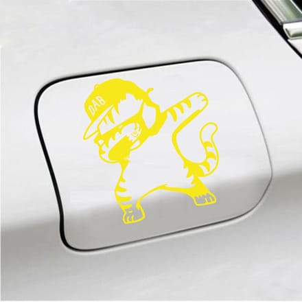 Bumpersticker - Dab - 15 X 14 - Geel