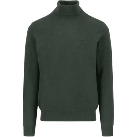 Fynch-Hatton Trui Rollneck Superfine Cotton Dark Ivy / male