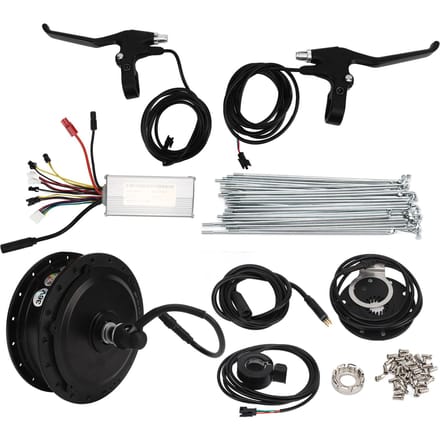 Elektrische Fiets Conversie Kit Elektrische Fiets Voorwiel Aandrijving Conversie Kit voor Doe-het-zelf Elektrische Fiets Elektrische Scooter Opvouwbaar black