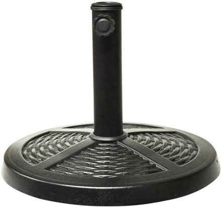 Parasolvoet - Paraplustandaard - Stabiele Parasol - Rotan Effect - 10 kg - Zwart
