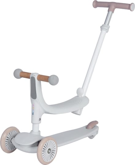 Eco Toys Flynn Wit/Beige 2-in-1 Kinderstep met Duwstang