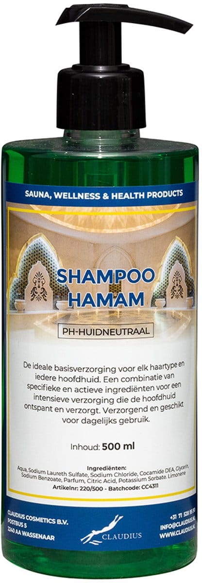 Shampoo Hamam 500 ml met zwarte pomp - haarverzorging