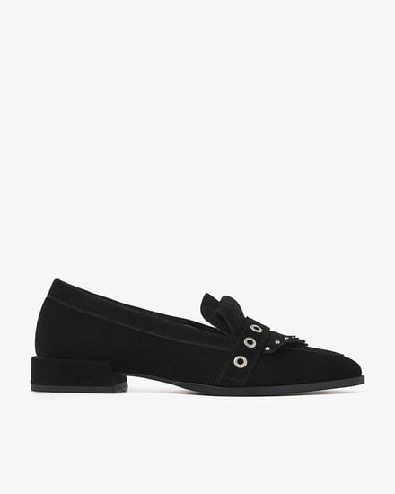 VIA VAI Jazz Emily Loafers Dames - Suède - Zwart - Maat 38,5