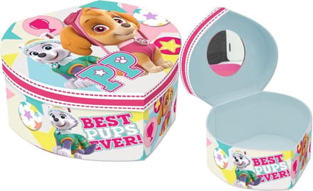 juwelendoos Paw Patrol junior 10 x 10 cm blauw/roze