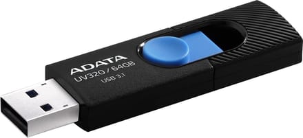 A-Data UV320 - Zwart - 64GB - USB-stick