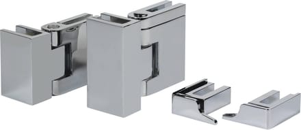 Saqu montageset met klemscharnier en dichtingsstrip voor Modulo zijwand chroom