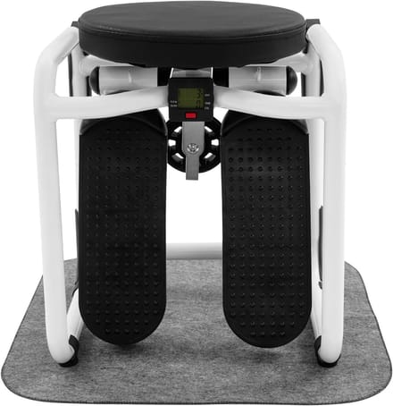 Mini Stepper - Thuis Hometrainer - Full Body Workout - Stille Hydraulische Werking - Tot 150 kg - Zwart en Wit