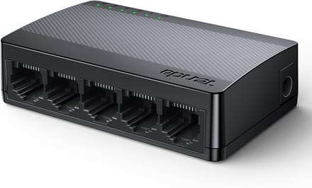 Netwerk Switch - Ethernet Hub - Netwerk Uitbreiding - 5 Gigabit Poorten - Compact Formaat - Zwart