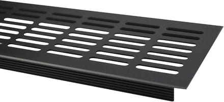 Ventilatierooster 100mm Geperforeerd Aluminium RVS-look | Diverse Lengtes en Kleuren