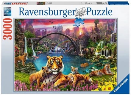 3000 stukjes puzzel tigres in de lagune Ravensburger