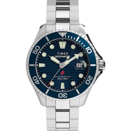 Timex Deep Water Meridian TW2W81900 Horloge - Staal - Zilverkleurig - Ø 44 mm