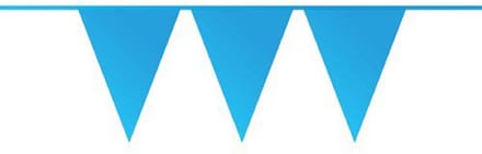 Vlaggenlijn - blauw - 10 meter - kunststof - slingers