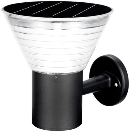 Iplux® - Rome - Solar Tuinverlichting - Warm wit - Wandlamp 27cm