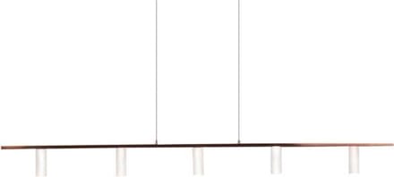 Hanglamp LED Twinline Recht 5X20W Brons