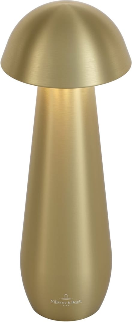 Villeroy & Boch tafellamp MODENA | 21 cm| Geborsteld goud | op accu