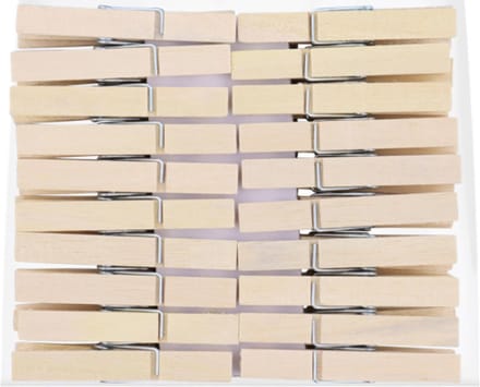 Wasknijpers | Hout | 40 stuks - Sorbo